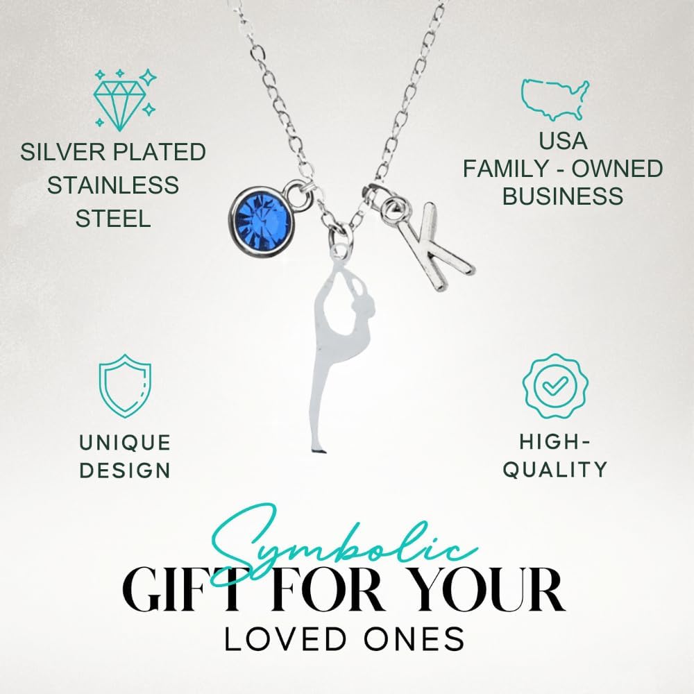 Personalized Engraved Gymnastics Name Charm Necklace, Custom Gymnastics Jewelry - Gymnast Necklace For Gymnast, Gymnastics Accessories - Image 3