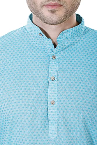 Image of LUCKWIN Men's Regular Fit Cotton Kurta Pyjama Set, Full-Sleeve, Mandarin Collared Neck, Ideal for Every Occasion, Cotton Made, Lightweight and Comfortable