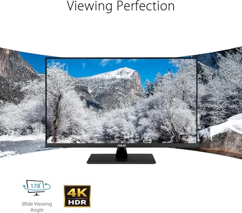 Image of ASUS 31.5 inch 4K HDR Monitor - UHD (3840 x 2160), 99% sRGB, HDR-10, Adaptive-Sync, Speakers, Flicker Free, Eye Care - Blue Light Filter, DisplayPort & 2 x HDMI, Tilt Adjustment, Wall Mountable, Black