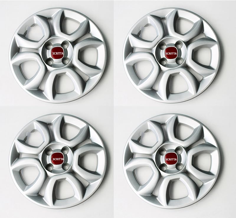 SET 4 COPRICERCHI COPPA RUOTA COPRIRUOTA BORCHIE CERCHIO 15" con scritta Panda Specifiche per Panda modello 312 prodotte dal 2012 in poi - 760/15-14195