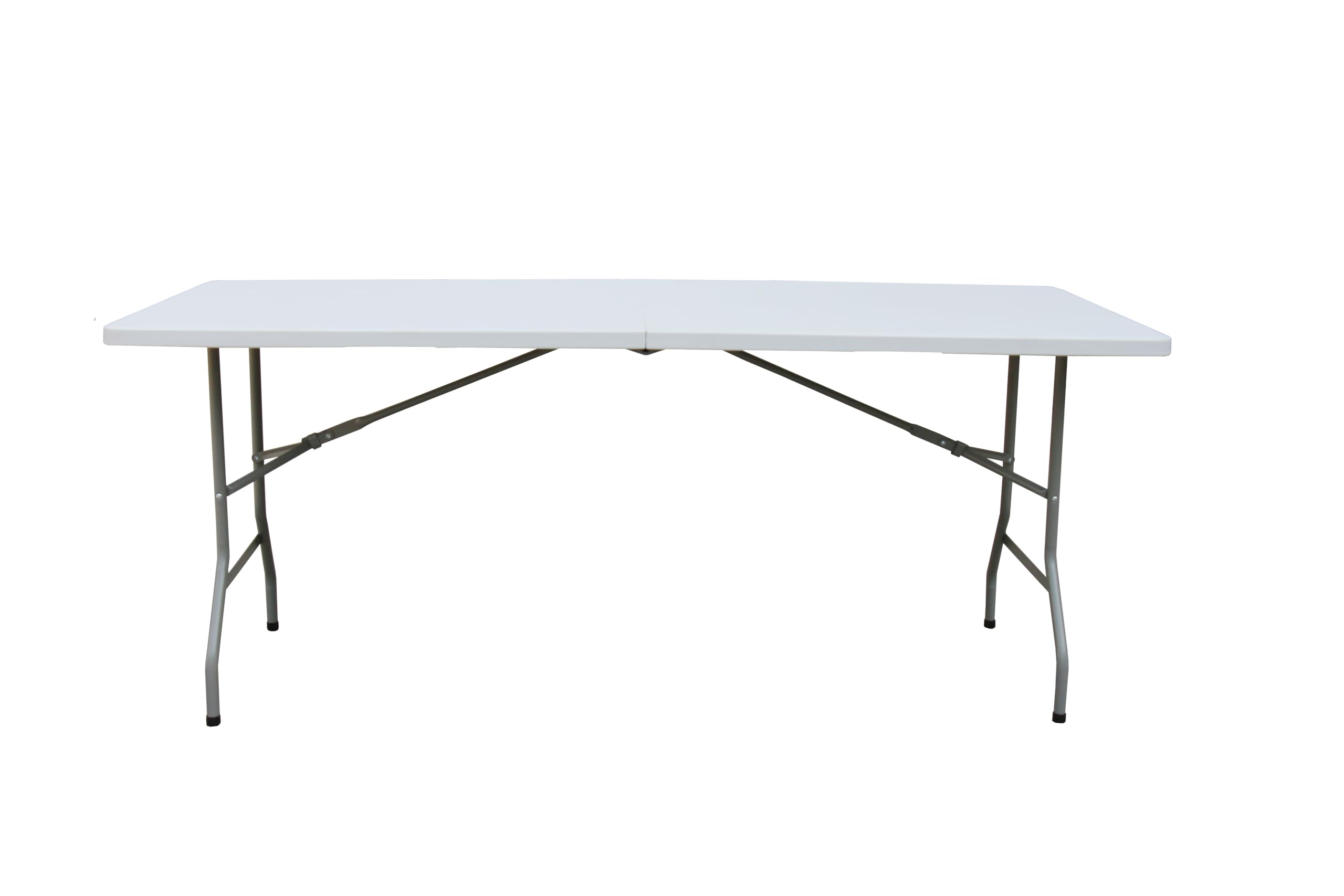KAMBERG® - Table Pliante 180 x 74 x 74 cm - Rectangulaire Blanche 6/8 Personnes - Table de Jardin - Table de Camping