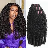 Beauty Queen 16A Burmese Curly Bundles Human Hair 18 20 22 Inch 100% Unprocessed Virgin Remy Bundles 3C4A Burmese Curly Human Hair Full And Thick Hair Extensions