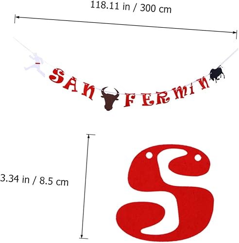 Miniatura 9 de 3pcs Accessories Burlap Decked Flags Banners Party Ornaments Party Banner Garland Decor San Party Decor Pull Flag Party Decorations Pamplona