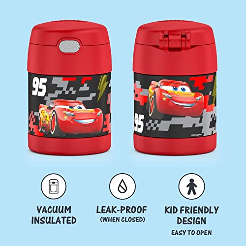 Image of THERMOS FUNTAINER Insulated Food Jar, 10 Ounce, Kid Friendly Food Jar with Foldable Spoon, Cars