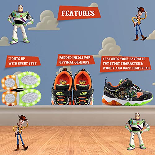Disney Pixar Toy Story 4 Boys Lighted Athletic Sneaker, Gray/Multi, Little Kid, Size 11 #TOP2