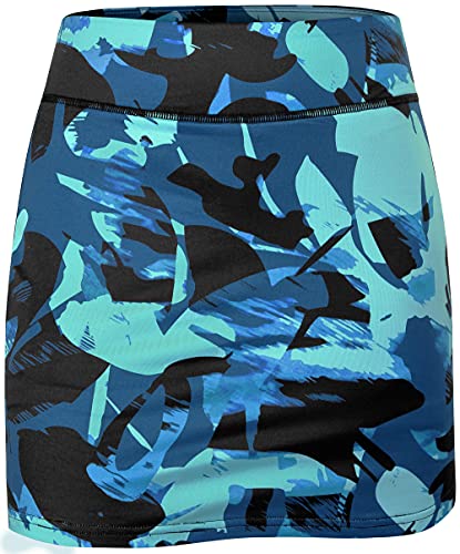 Image of BLEVONH Women Tennis Skirts Inner Shorts Elastic Sports Golf Skorts with Pockets
