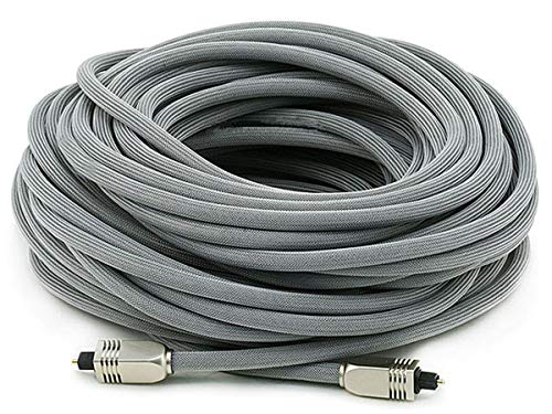 Monoprice 103448 190 m wysokiej jakości optyczny kabel Toslink z metalowym fantazyjnym złączem