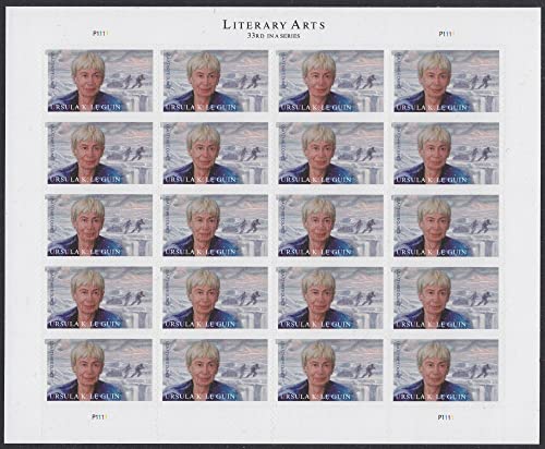 Ursula K. Le Guin Sheet of 20 Three Ounce Rate Current First Class Postage Stamps Scott 5619