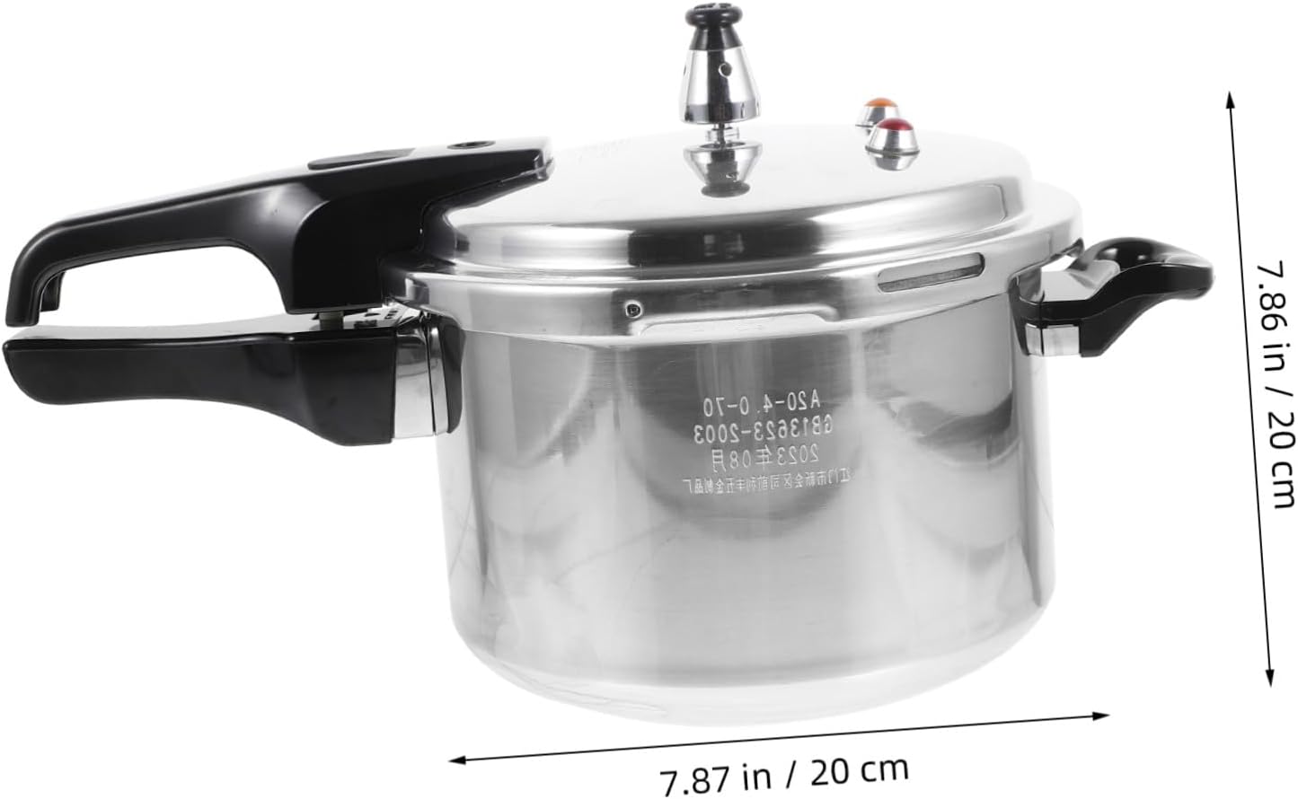 PRETYZOOM Pressure Cooker Aluminum Alloy Multi Cooker for Gas and Electric Stoves Ergonomic Design Easy to Clean for Households and Side Dishes