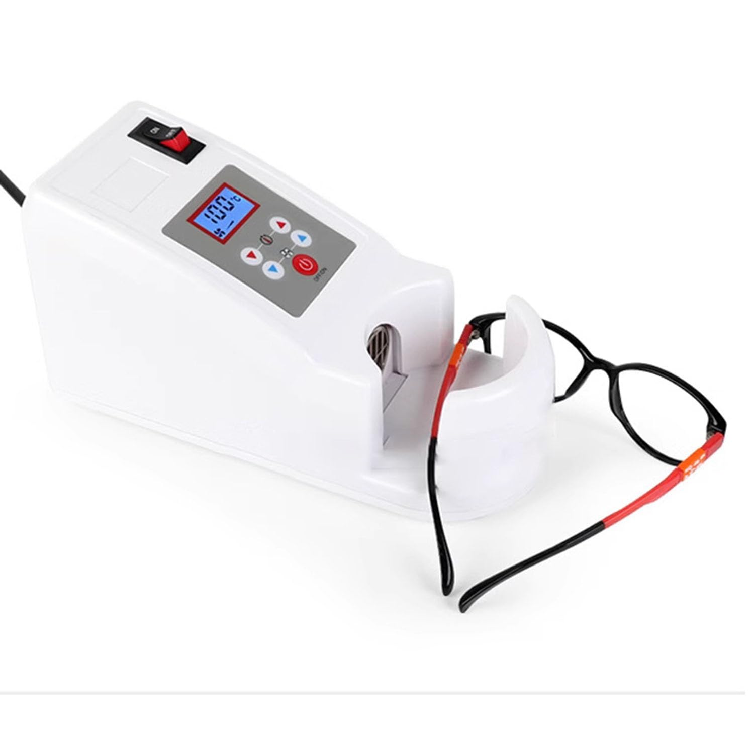 Calentador de Marcos de Gafas, Calentador de Marcos de Gafas con Pantalla Digital Temperatura Ajustable Protección contra sobrecalentamiento por Viento Moldeador de Marcos de Gafas