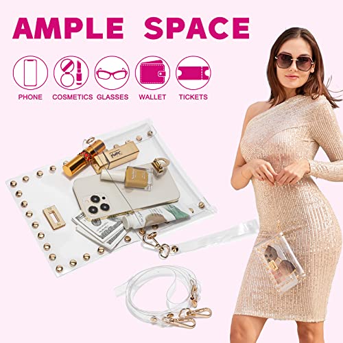 Small Clear Purse Stadium Approved for Women,Cute Clear Crossbody Bag for Sports Event,Concert,Gameday2