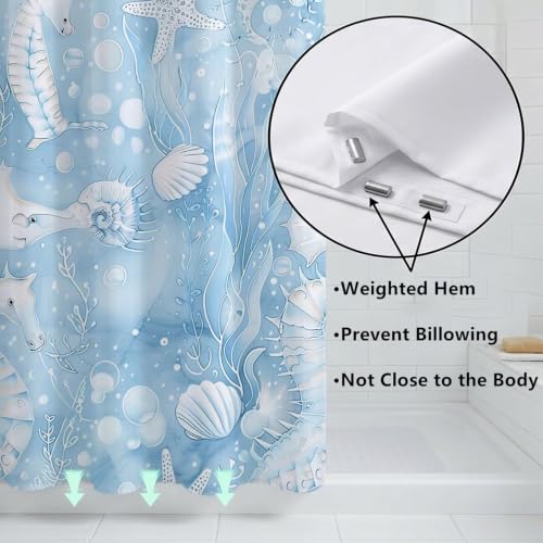 Rideau de douche 150x170cm tissu polyester lavable - 6