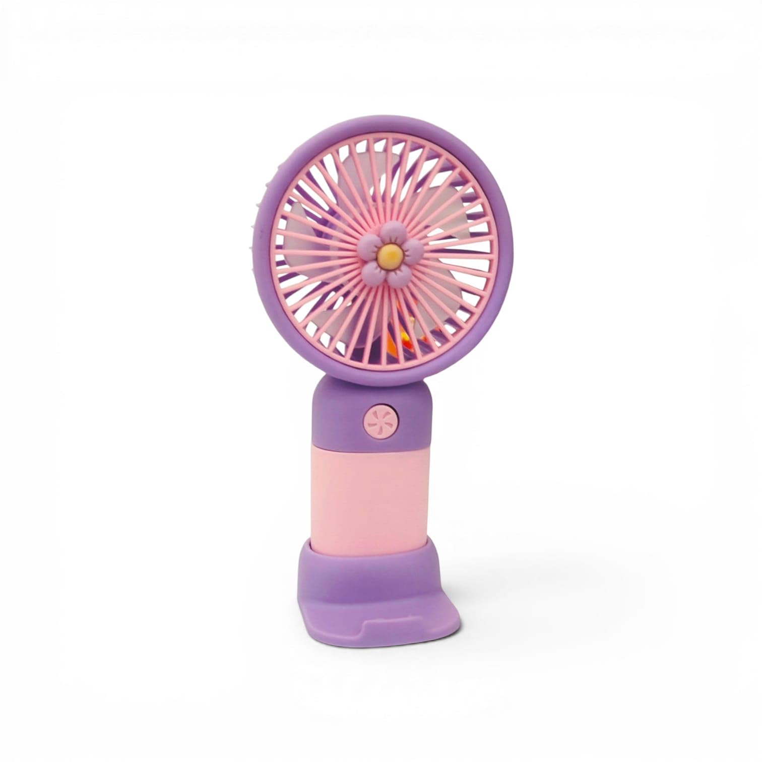Portable Mini Handheld Fan for Laddu Gopal Ji | USB Rechargeable Decorative Cooling Fan for Bal Gopal Jhula & Mandir | Flower Fan for Janmashtami Decoration, Home & Travel Purple colour-image-30