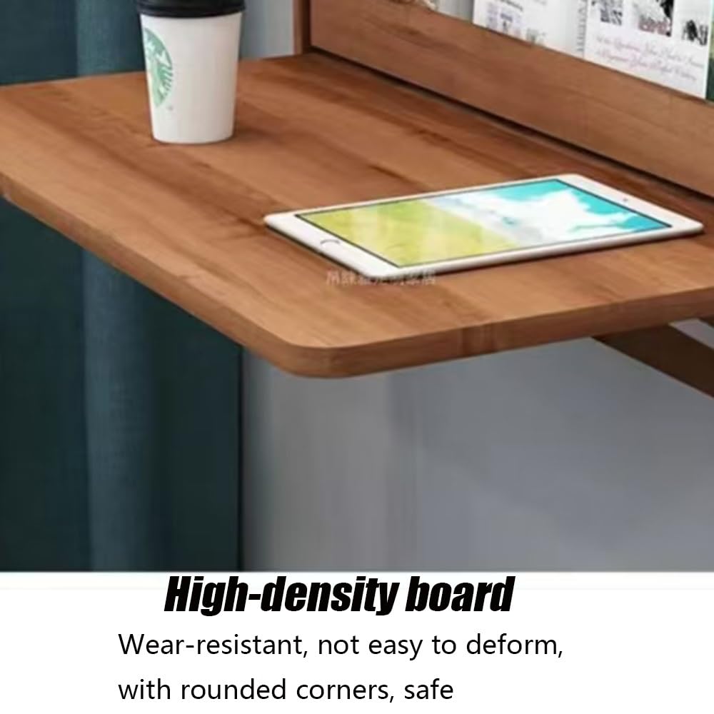 Estantería de pared plegable para concesiones, mesa plegable, escritorio de computadora de montaje en madera, estación de trabajo de escritura para espacios pequeños