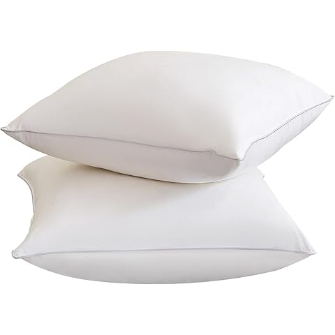 Throw Pillow Insert (Pack of 2, White), Goose Feather and Polyeser Throw Pillow for...