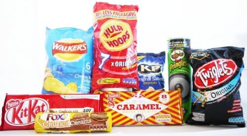Snack Attack - Teat for the Troops - Sour Cream and Onion Pringles, Walkers 6-pack Cheese and Onion, Hula Hoop 7-pack Original, Fox's Crunch Creams, Kit Kat MultiPack, Tunnocks Caramel Wafer Biscuits, KP Original Salted Peanuts, Twiglets Original