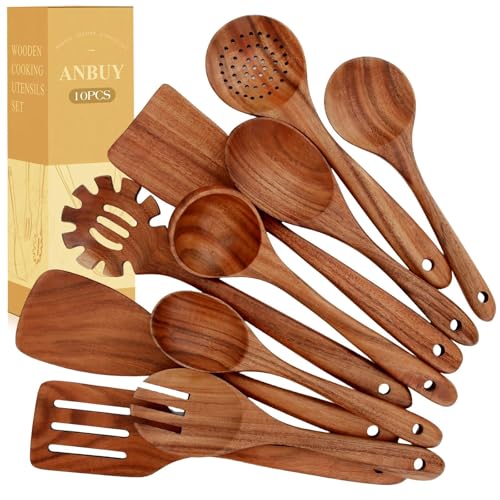 Cuillères en bois de teck : ustensiles de cuisine durables - 2