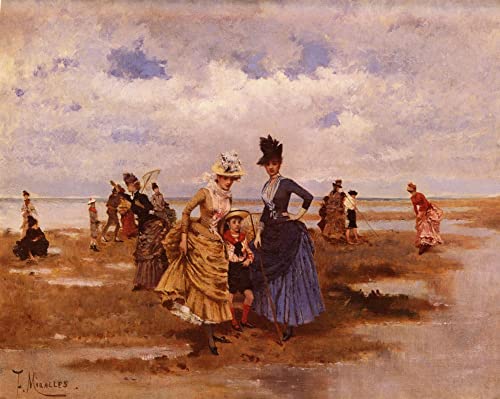 Poster plage Francisco Miralles tableau vintage pour décoration chambre zen