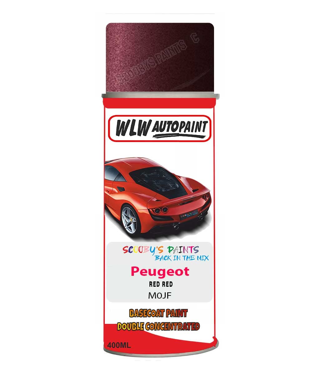Scoobys Paints Back In The Mix Red Red Basecoat Aerosol Spray Paint For Peugeot 106 1990-1995 Code M0jf 400Ml