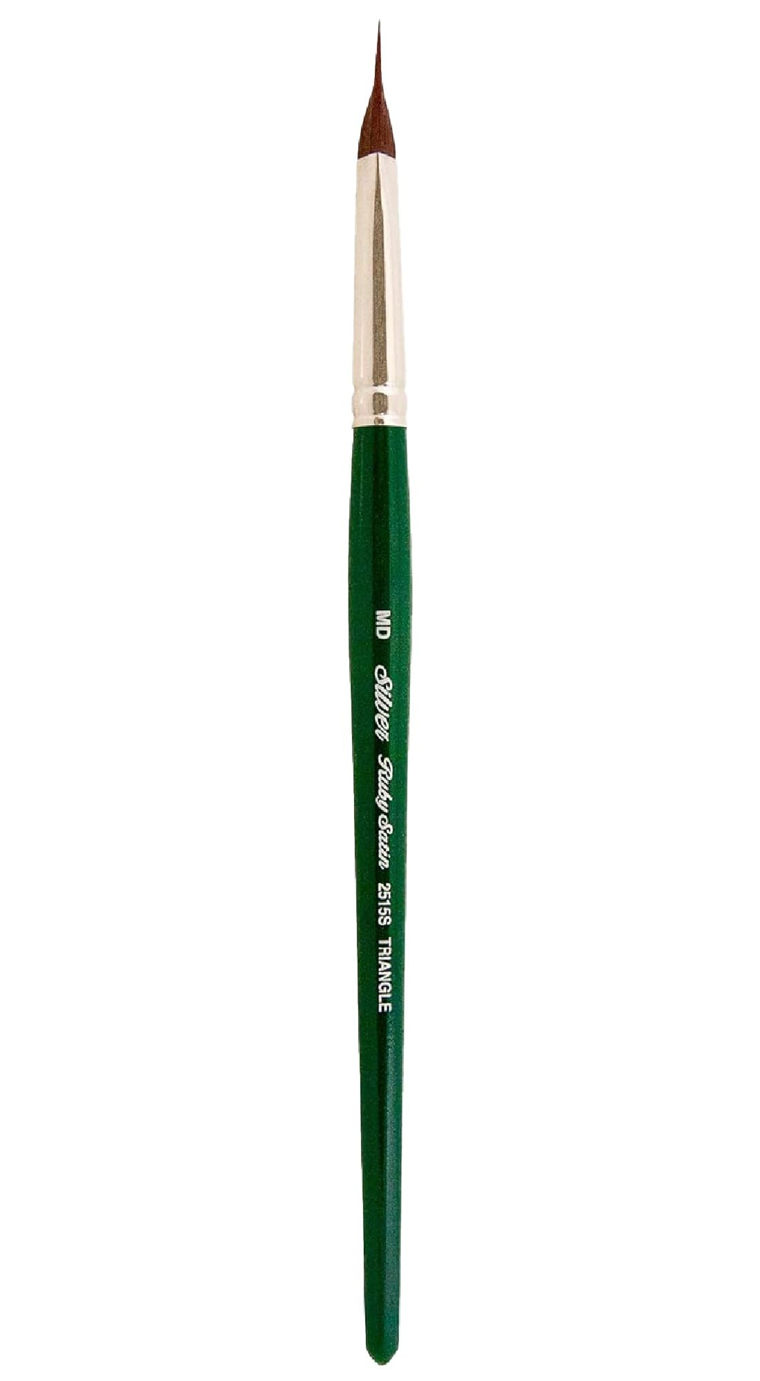 Pinceau triangulaire pointu Ruby Satin Silver Brush pour éliminer les traces de peinture