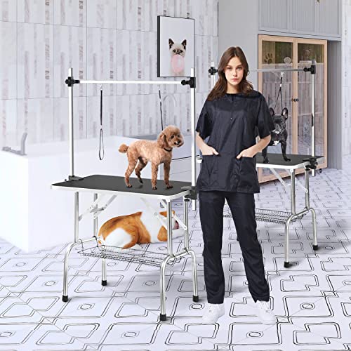 Gliitatu Hundefriseur Bekleidung Friseurkittel Für Hundefriseur Hundefriseur Kittel Hundefriseur Schürze, Friseur Kittel Damen Friseur Arbeitskleidung Dog Grooming Smcok for Women and Men