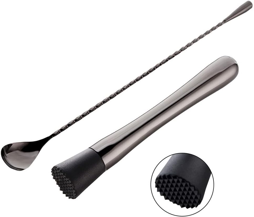 Bartender Kit - Stainless Steel Cocktail Shaker Set and Bar Kit, Professional Bar Tools for Drink Mixing, Home, Bar, Parties, 5-Piece