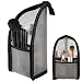 Reise Kulturbeutel Standbar, Wasserfester Kosmetikpinsel Halter, Faltbarer Make-up Organizer für Zahnbürsten (Schwarz)