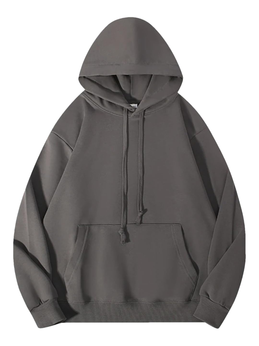 Fnfmrfmr Damskie solidne bluzy z kapturem oversize kieszeń na co dzień luźna bluza bawełniana długie rękawy sweter