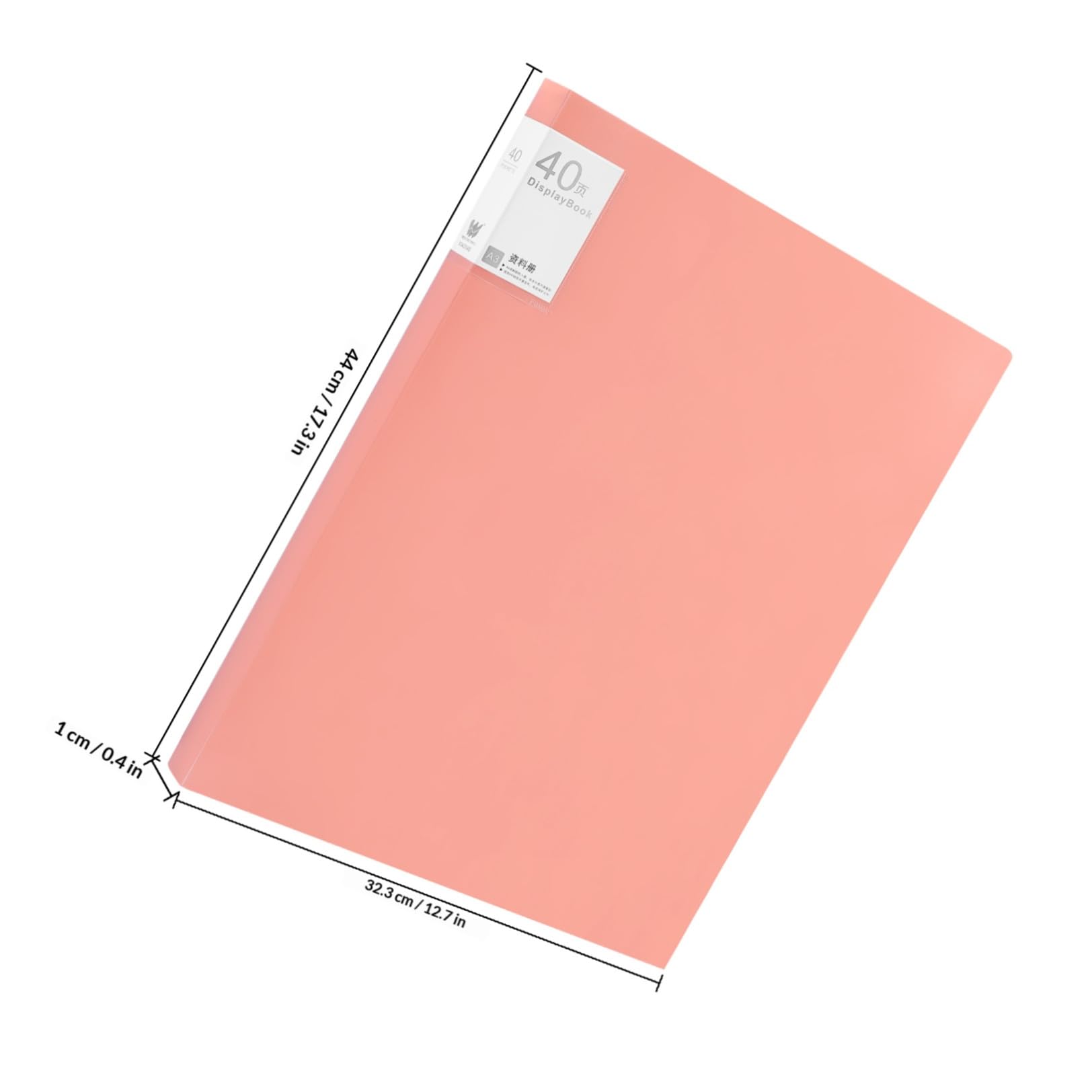 Lot de 3 Dossiers Plastiques A3 avec 40 Pages, Capacité de Rangement Importante, Solides et Pratiques pour Bureau ou École