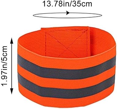 Wudaizhi Reflective Armbands 2pcs High Visibility Armbands Ankle Bands Reflective Running Wristbands Safty Gear for Outdoor Sports