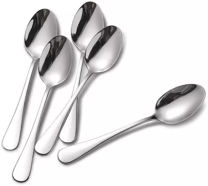 Maestro Craft Pack of 6 Coffee Spoons - Stainless Steel Tea Afternoon Spoons - Cutlery Set - Mirror Polishing Teaspoons 14cm
