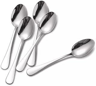 Maestro Craft Pack of 6 Coffee Spoons - Stainless Steel Tea Afternoon Spoons - Cutlery Set - Mirror Polishing Teaspoons 14cm