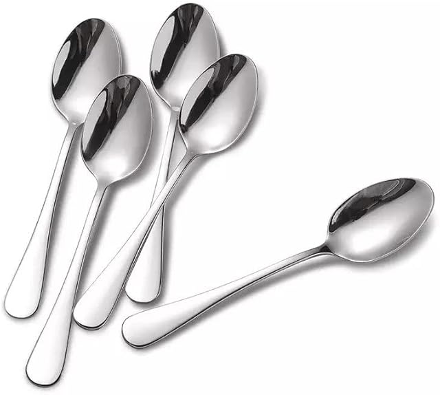 Maestro Craft Pack of 6 Coffee Spoons - Stainless Steel Tea Afternoon Spoons - Cutlery Set - Mirror Polishing Teaspoons 14cm