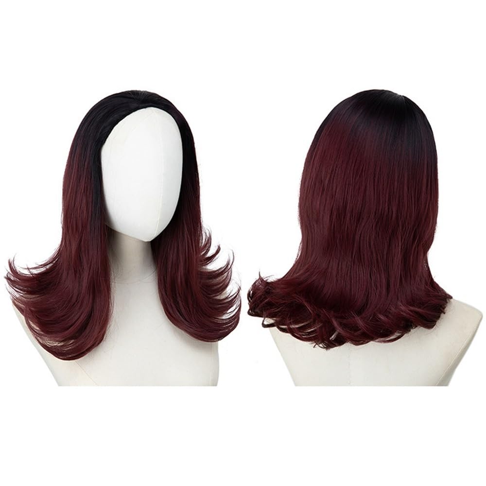 Perruque courte bouclée cheveux humains burgundy pour sublimer vos soirées