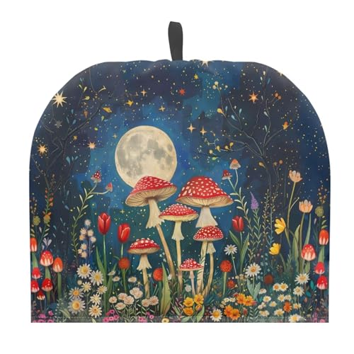 Image of Tea Cozy Red Mushroom Print Creative Insulated Tea Cosy Extra Thick Home Kitchen Decoration Creative Gifts Dust Teapot Cover Kitchen Accessories for Travel