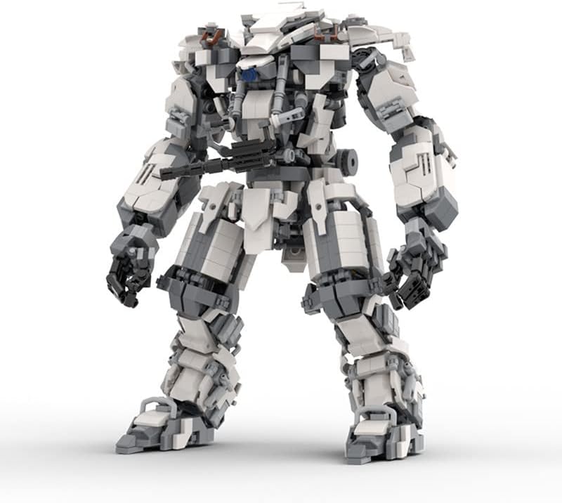 Mecha Robot Building Model Kit, MOC Combat Humanoid Armed Mechanical Armor Building Bricks Set, Action Figures Model (Compatible with Lego), Adult Game Fans Collect Gifts (1603 Pieces)