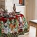 XCHI Snowman Santa Deer Winter Christmas Tablecloth Round Christmas Table Cloth Washable Table Coversfor Indoor Dining Home Party Xmas Decorations 70x70 Inch