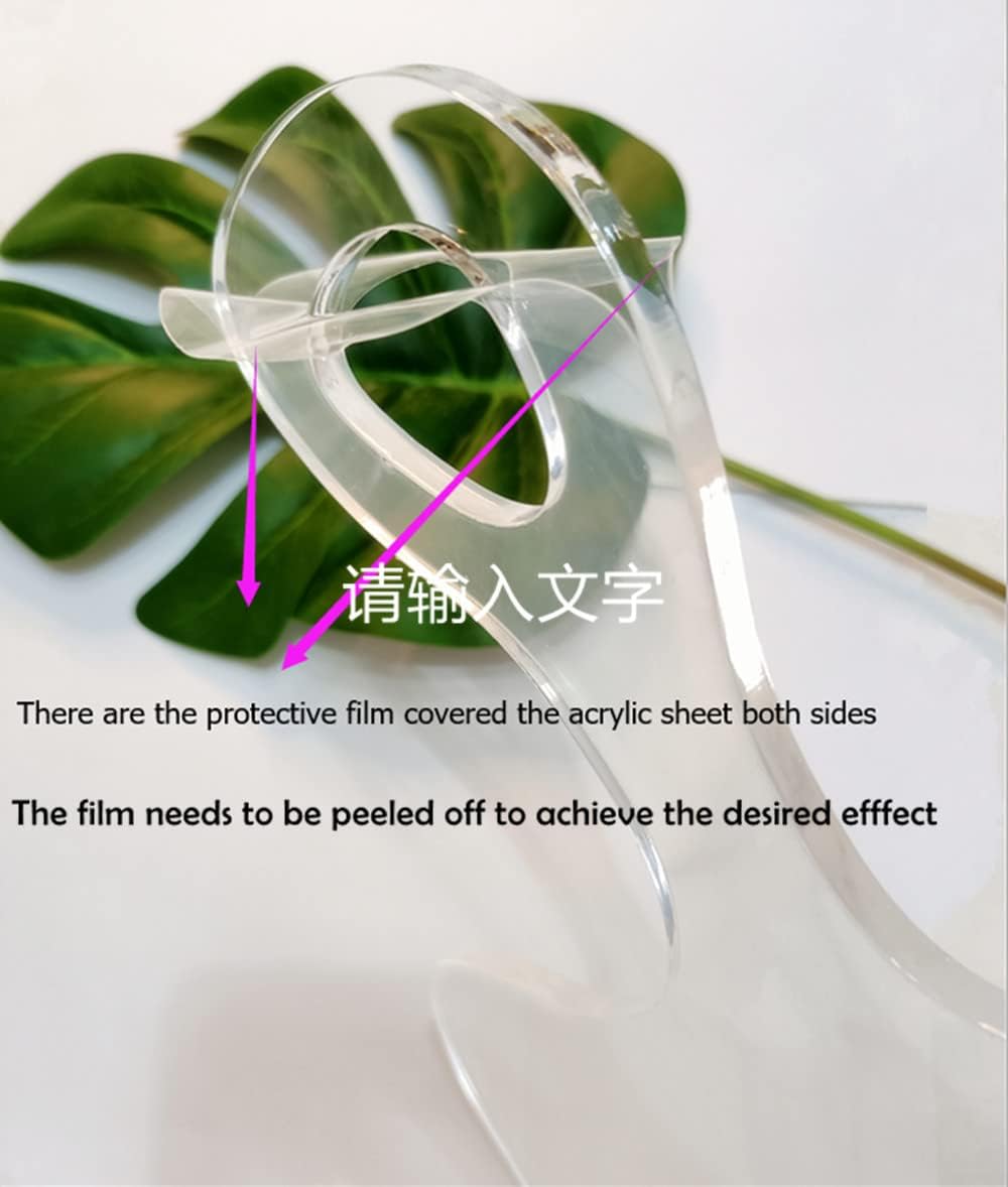 Set of 2 Curvy Angled Charcuterie Board Handle Template,Clear Acrylic Handle Cutting Board Round Tracing Router Template