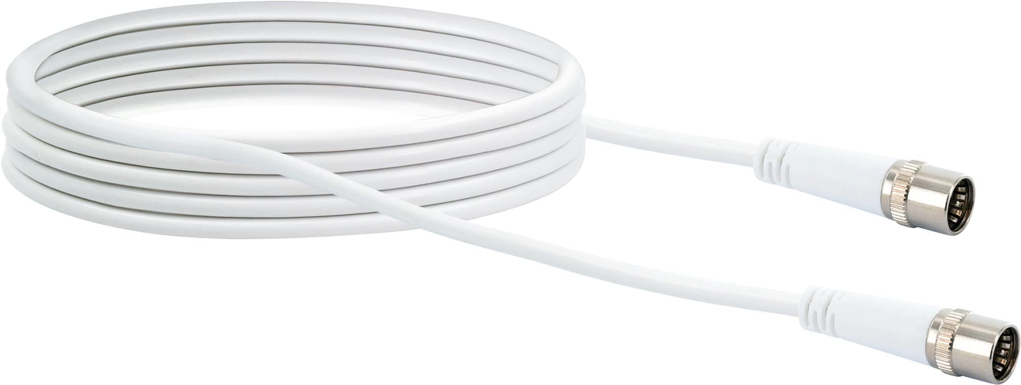 SCHWAIGER antenne, SAT Câble de raccordement [1x F à raccord rapide - 1x F à raccord rapide] 7.50 m 10 dB quadruple blindage blanc