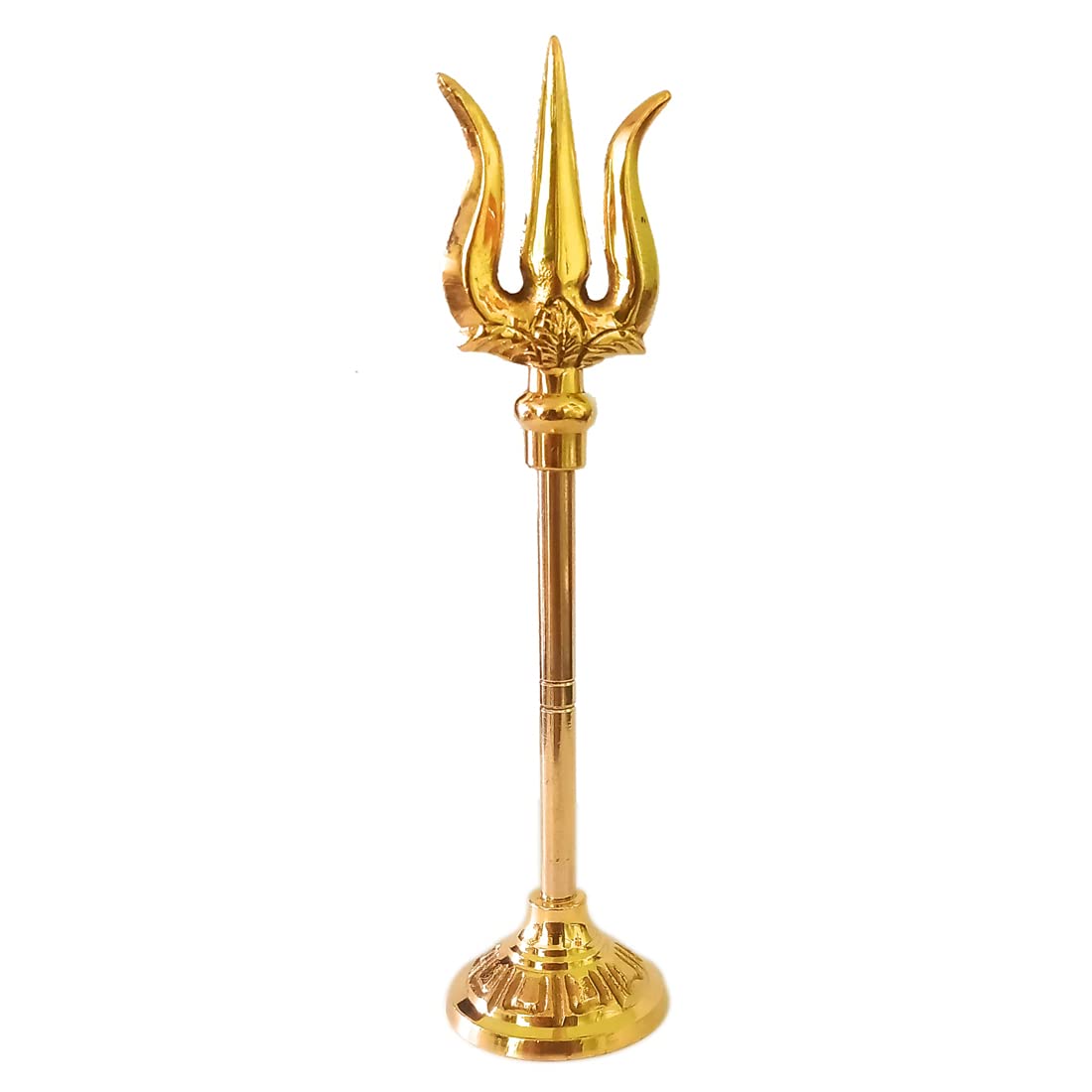 Ayyappan Traders Golden Brass Soolam Idol | Trishul | Kali Soolam for Pooja | Thrishul (RJ Shul 6 Inches)