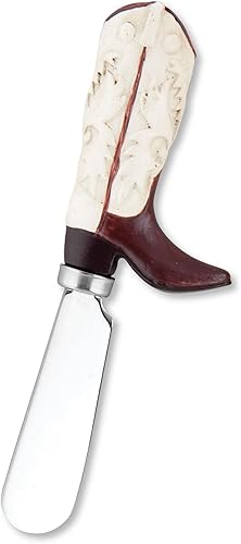 Miniatura 5 de UP Ware Western Cowboy - Esparcidores de queso para botas, asas de resina pintadas a mano con cuchillas de acero inoxidable para untar queso crema,