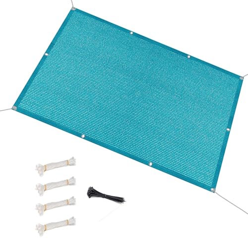Voile ombrage rectangulaire 4.5x5 m auvent jardin terrasse bleu - 2