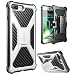 iPhone 8 Plus Case, i-Blason Transformer [Kickstand] Apple iPhone 8 Plus 2017 [Heavy Duty] [Dual Layer] Combo Holster Cover case with [Locking Belt Swivel Clip] (Compatible with iPhone 7 Plus)（White）