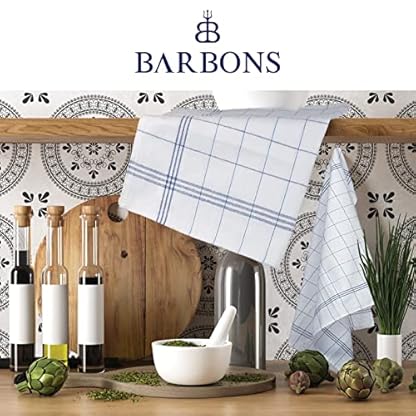 BARBONS Geschirrtücher 10er Set - Baumwolle 50x70 cm - Oeko-TEX Zertifiziert - Trockentücher Küchenhandtücher Küchentücher Geschirrhandtücher Waschbar bis 60°C Blau – Bild 3