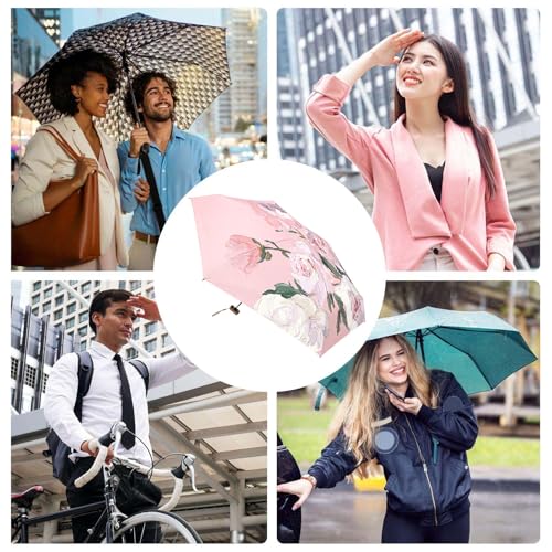 Parasol portable de haute qualité avec imprimé floral chic