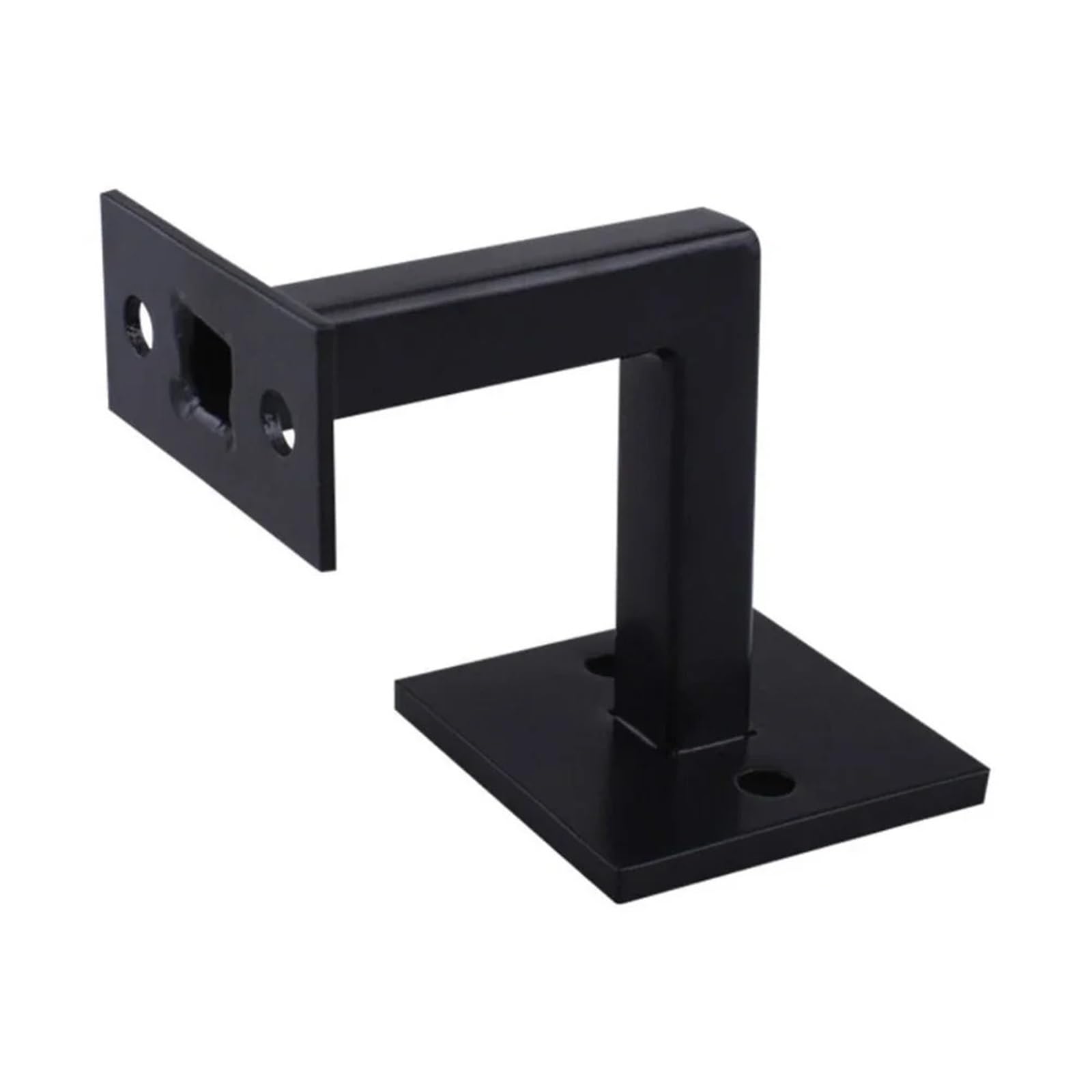 Soporte pasamanos acero inoxidable cuadrado negro mate para escaleras de escuelas