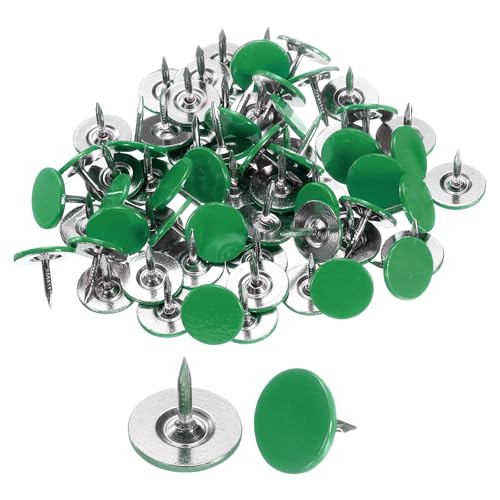 uxcell 60Pcs Upholstery Tacks, 11mmx10mm Flat Head Thumb Tack Decorative