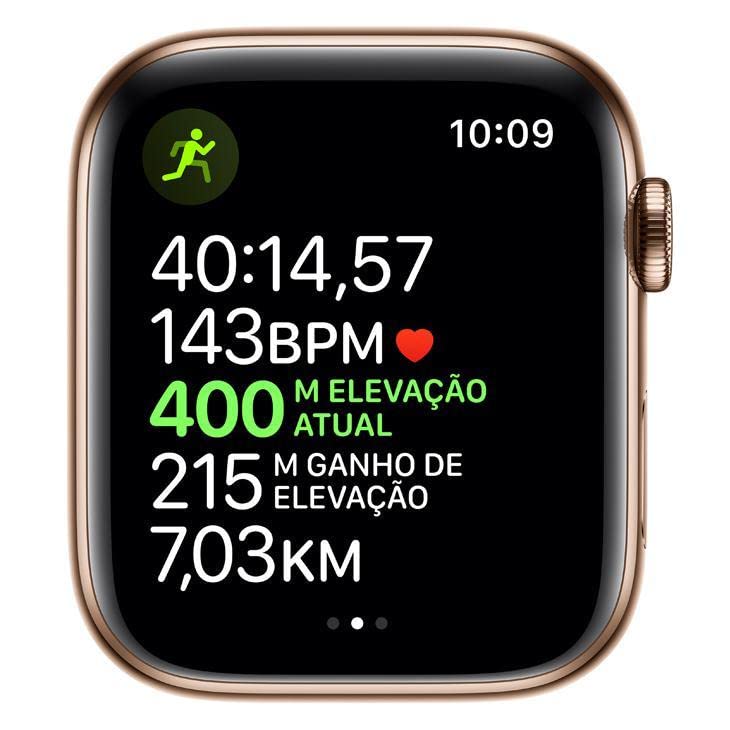 アップルウォッチ　5 Apple Watch Series 5 Cellular + Gps, 44 mm, Aço Inoxidável Dourado