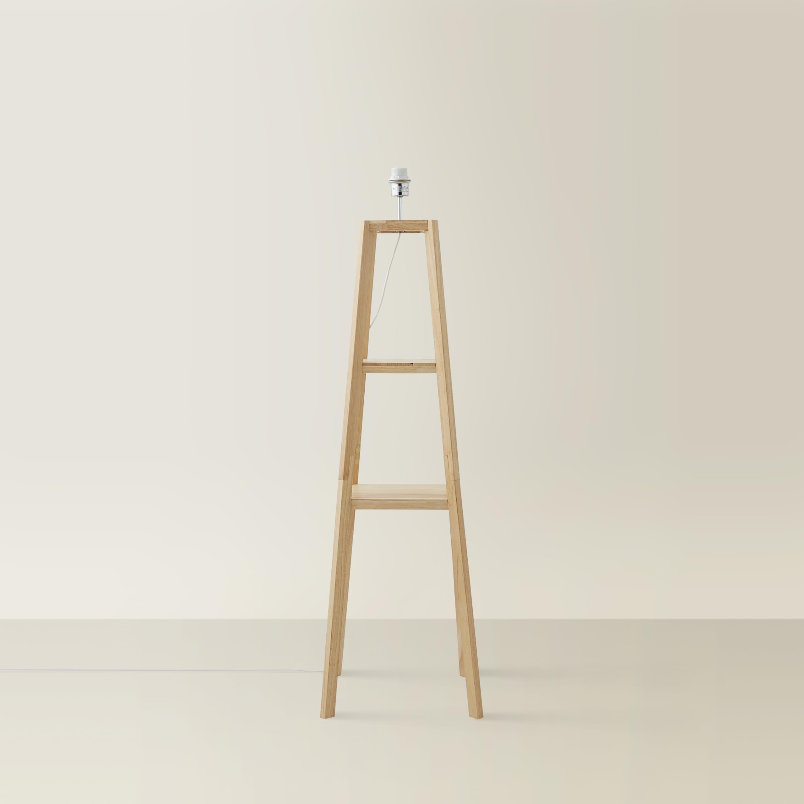 ValueLights | Natural Wood Floor Lamp Base with 2 Storage Shelves Living Room Light | Floor Lamps, Home Décor & Improvement Essential