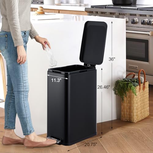 Caneca de Basura Rectangular 50L Acero Inoxidable miniatura 2
